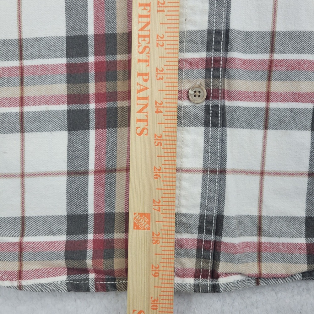Ridgecut Mens Large Plaid Flannel Button Up Long Sleeve Workwear Cotton Shirt - Picture 5 of 12